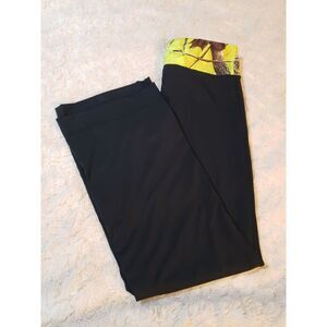 Realtree Legendary Womens Leggings M Black Stretch Drawstring Low‎ Rise Pull On